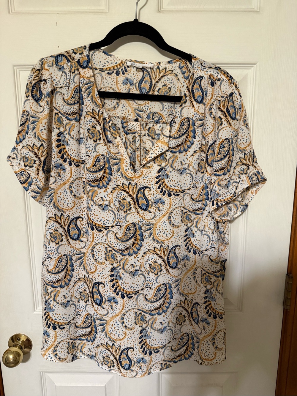 DR2 Paisley Midi Dress - Blue & Cream